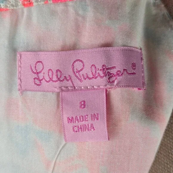 Lilly Pulitzer Size 8 Pearl Shift Dress in Resort White Pop Up Lobstah Roll NWT - Picture 9 of 14